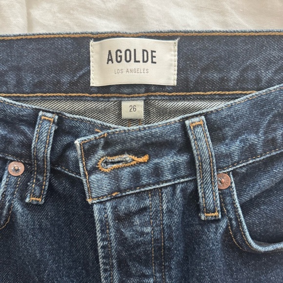 AGOLDE 90s Pinch Waist High Rise Straight Jean in Pendulum Size 26 - Picture 3 of 6